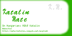 katalin mate business card