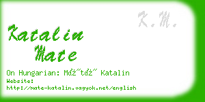 katalin mate business card